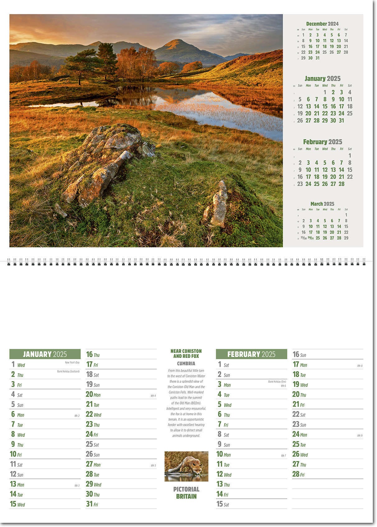 Pictorial Britain Postage Saver Calendar