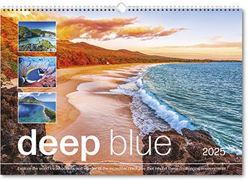 Deep Blue Wall Calendar