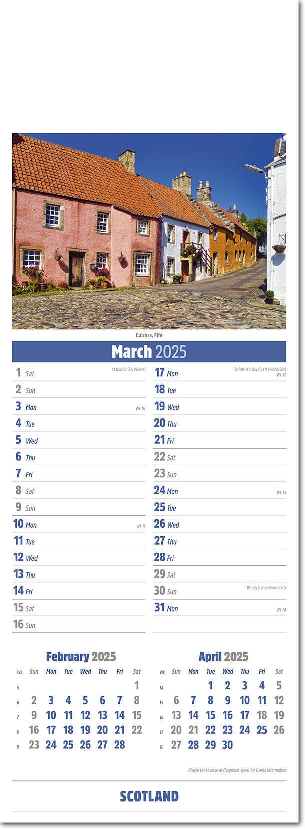 Slimline Scotland Calendar