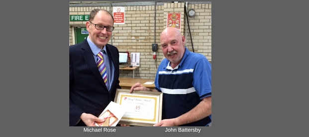 Long Service Awards john Battersby and M Rose for blog image