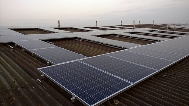 Solar Panels on Rose Roof Solar Panels on Rose Roof