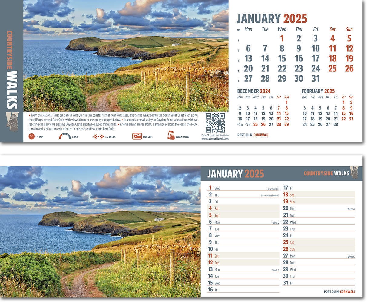 Countryside Walks Desk Calendar