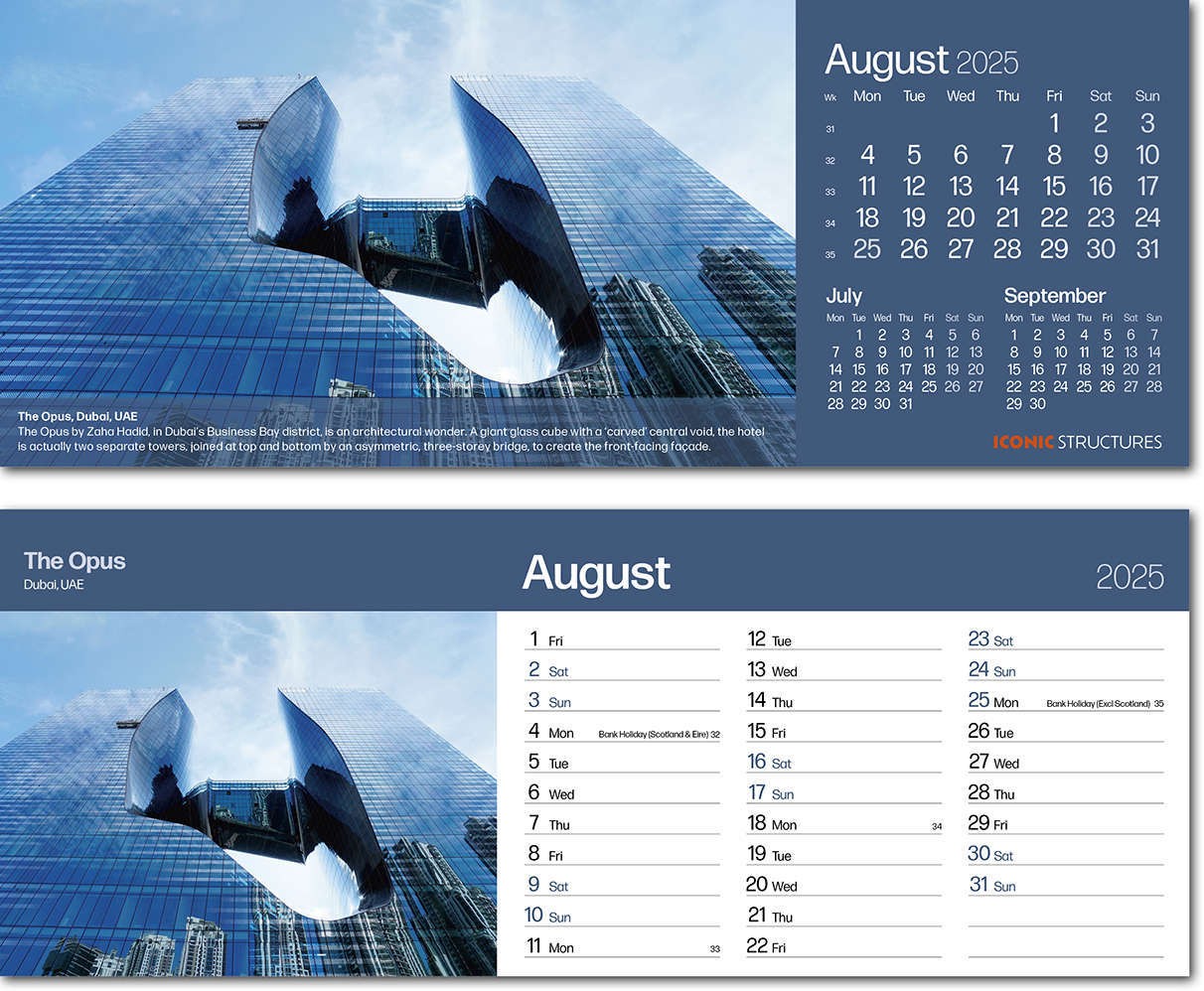Iconic Structures Note Station Desk Calendar
