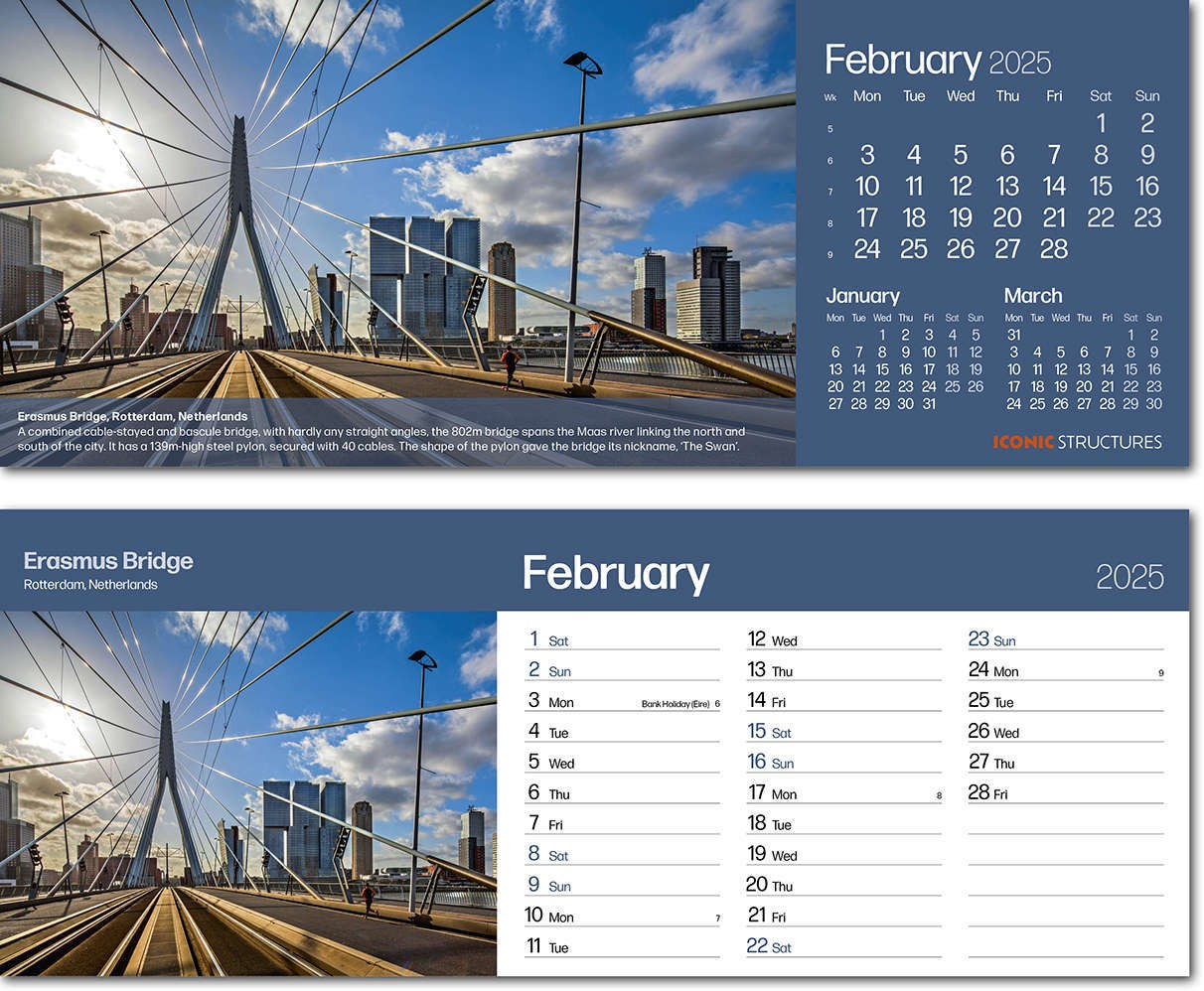 Iconic Structures Note Station Desk Calendar