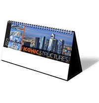 Iconic Structures Premium Lined Easel Desk Calendar