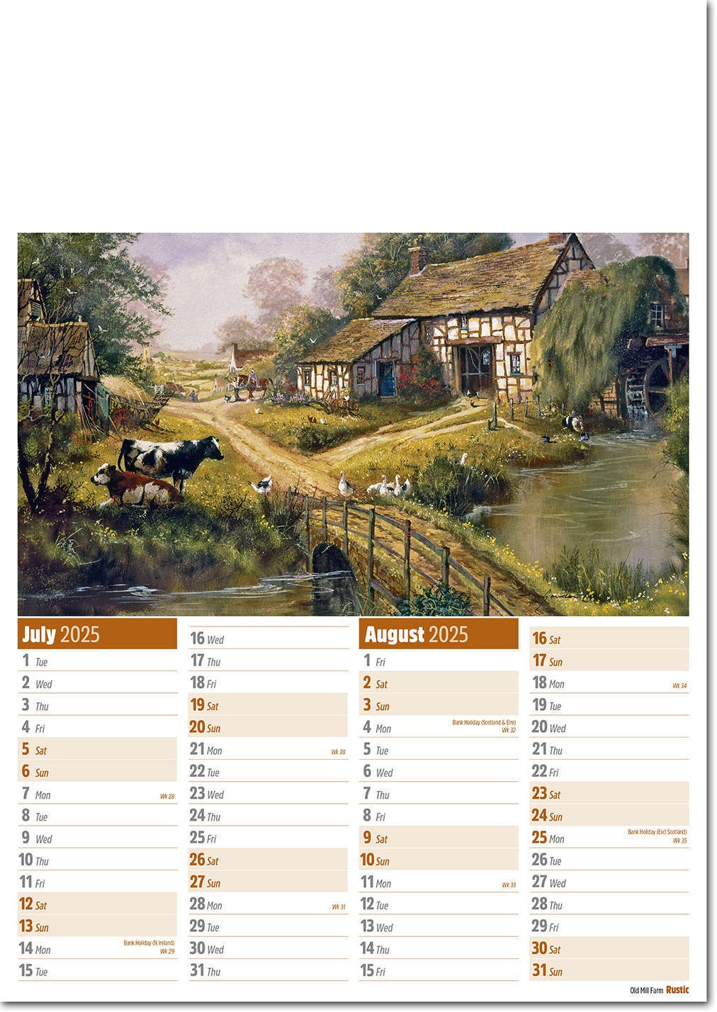 Rustic Calendar