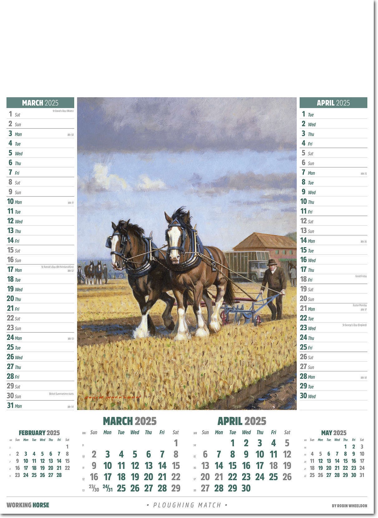 Working Horse Calendar