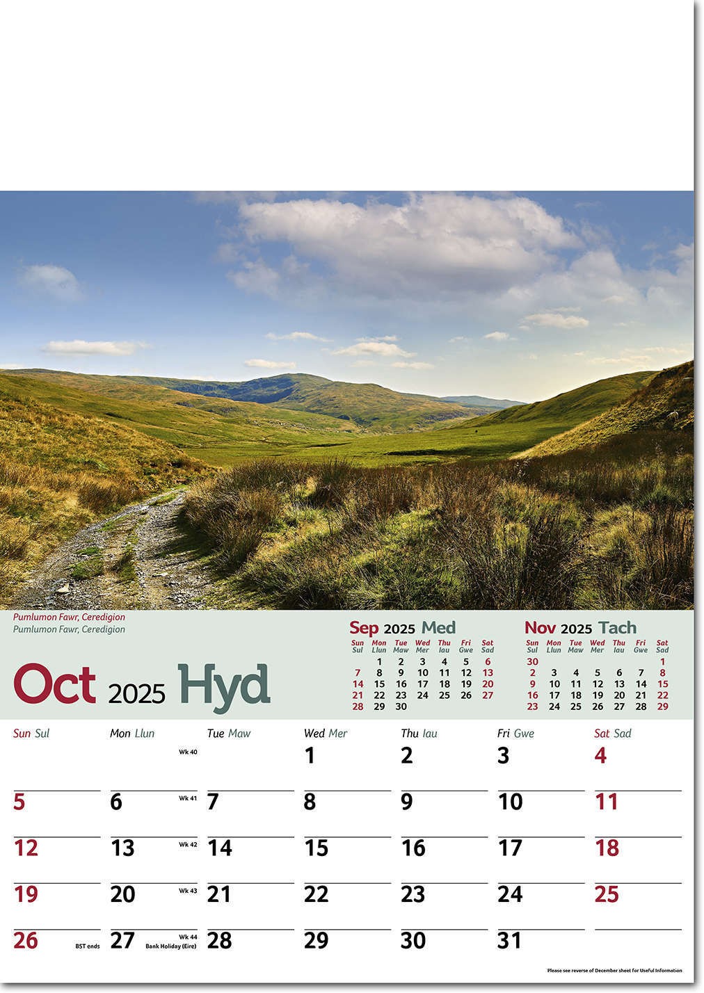 Tour of Wales Calendar