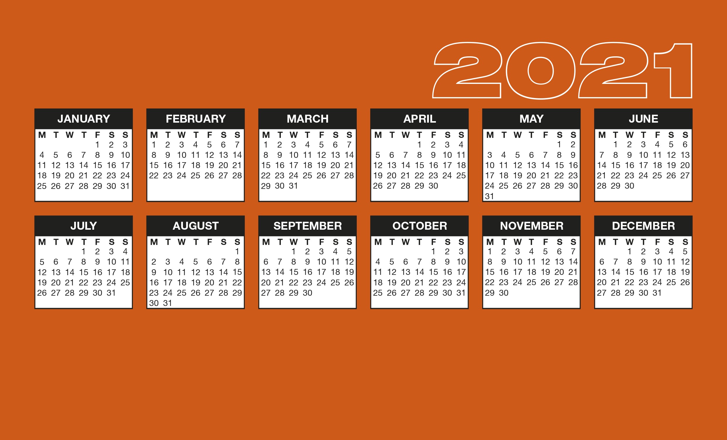 Polychrome Daily Desk Calendar 2021 Rose Calendars