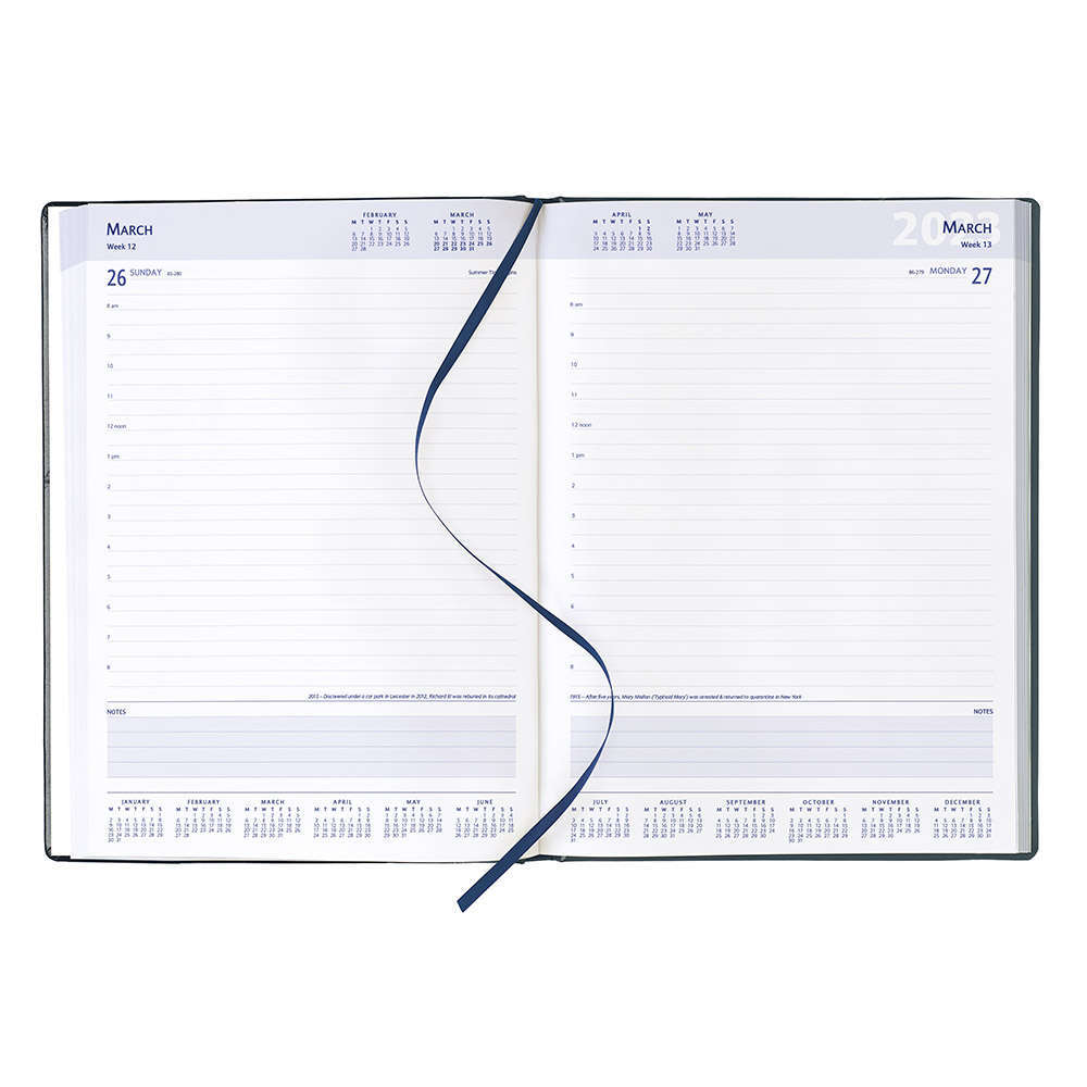 Strata A4 Padded Diary - White Pages