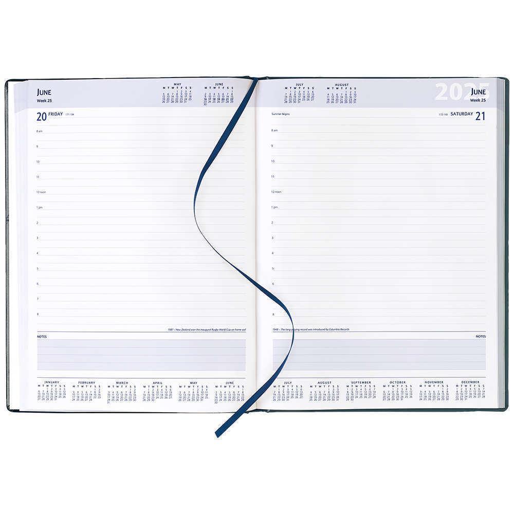 Strata A4 Padded Diary - White Pages