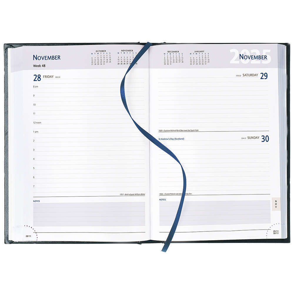 Nero A5 Diary - White Pages