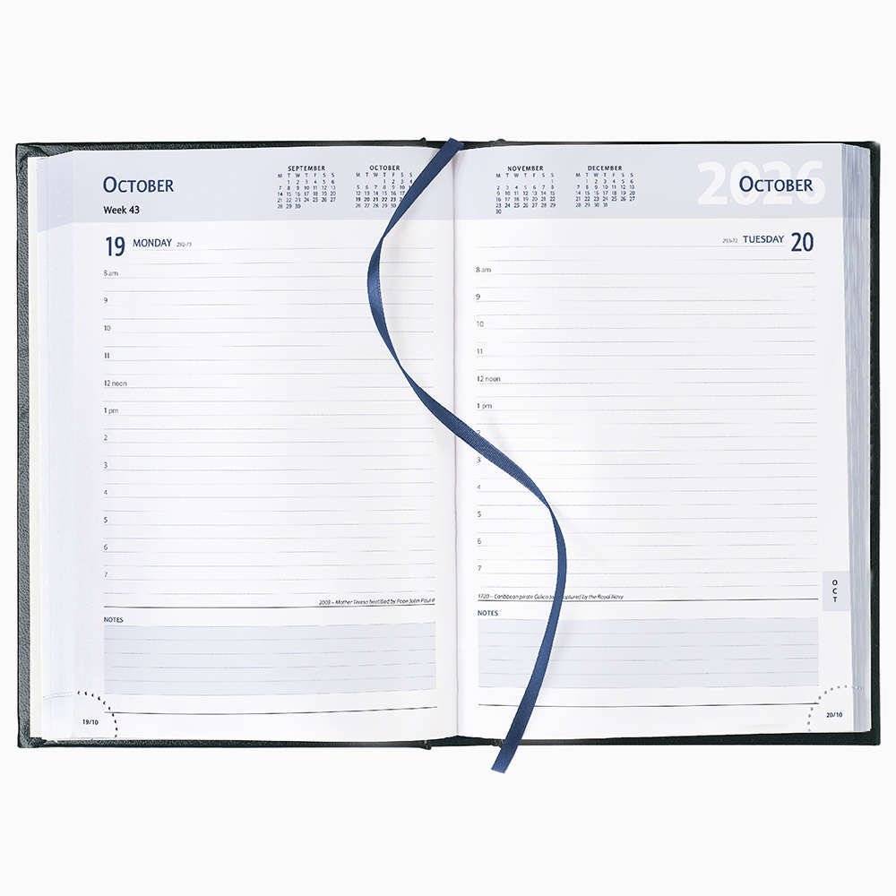 Strata A5 Daily Diary - White Pages