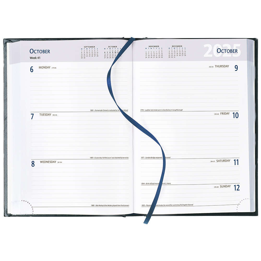 Strata A5 Weekly Diary - White Pages