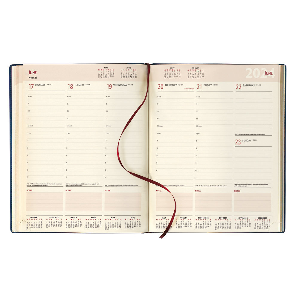 Sorrento Quarto Diary - Cream Pages